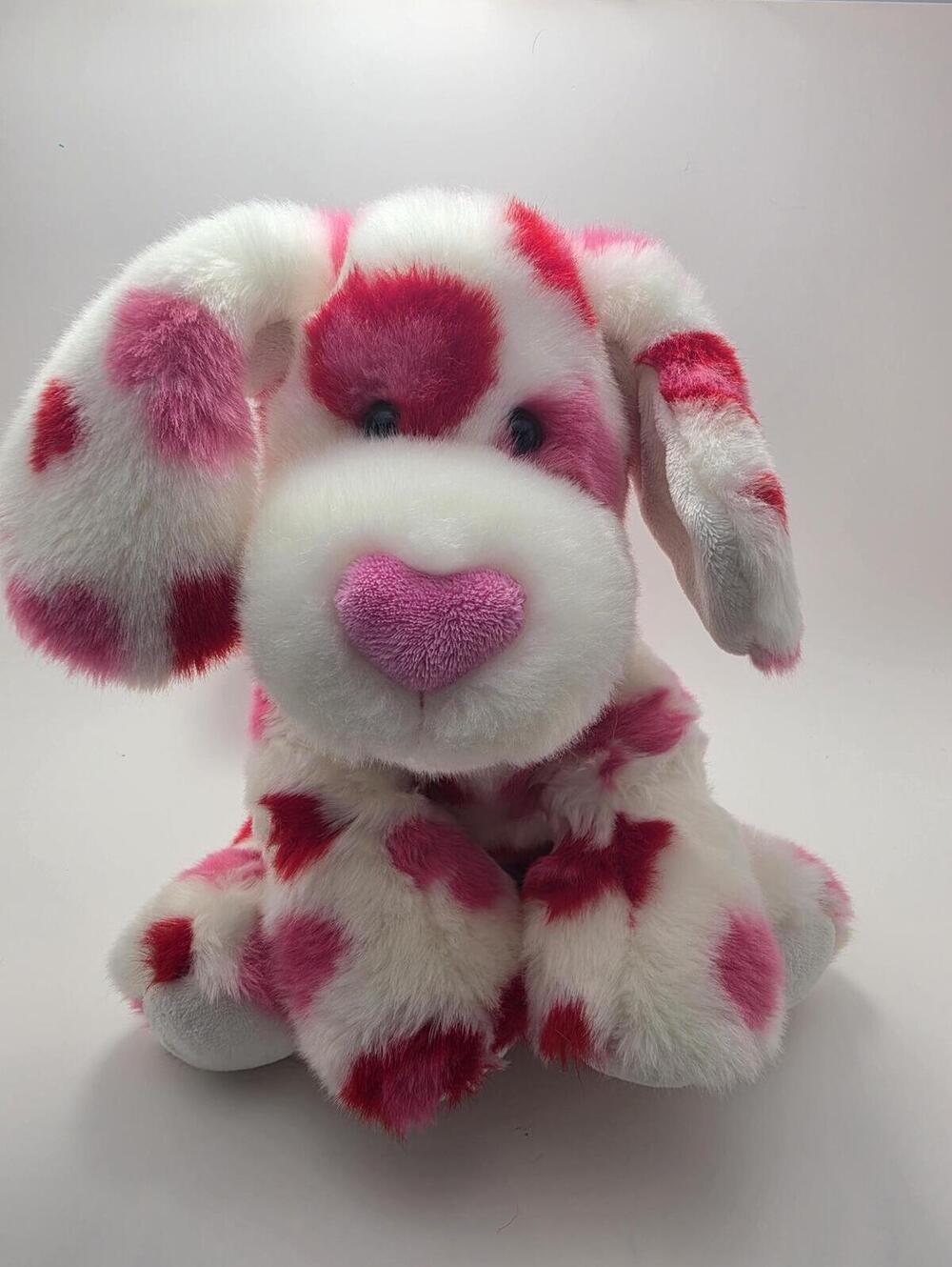 Build A Bear Hearts Fur You Puppy Dog Retired Valentine's Plush with Dress